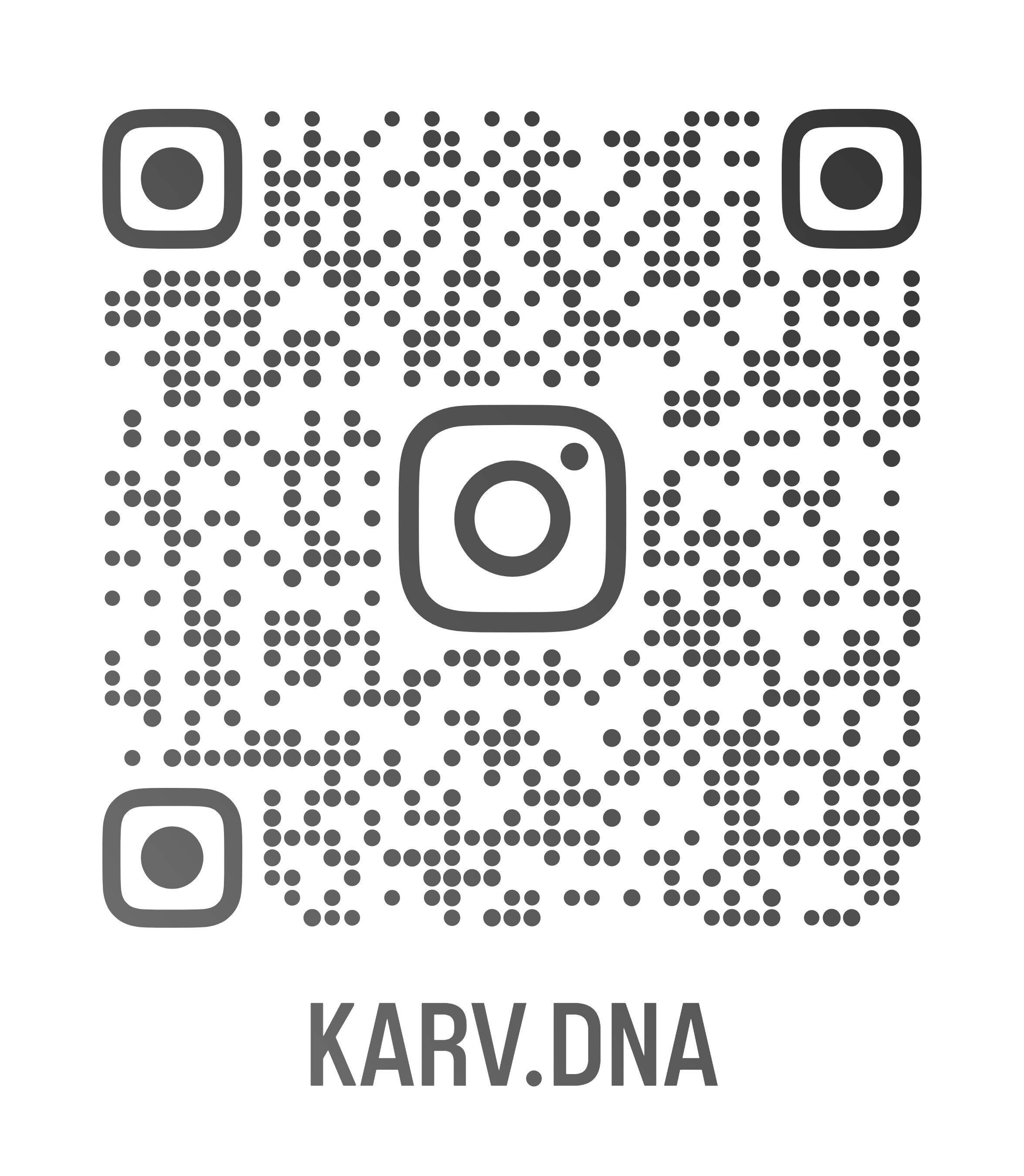 QR code para o Instagram @karv.dna